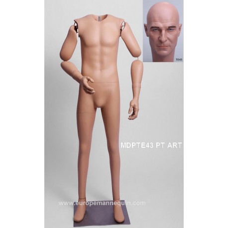 Homme Articulé Petite Taille MDPTE43 PT ART Tête amovible