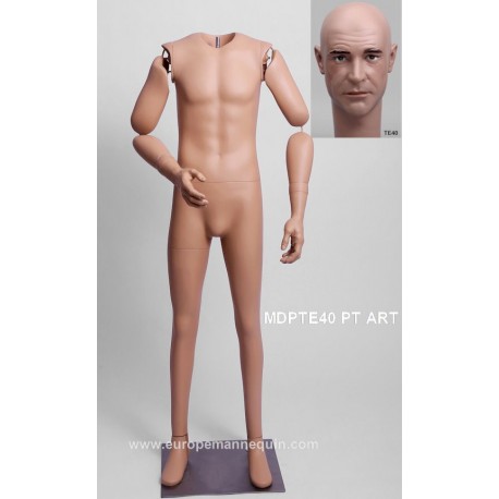 Homme Articulé Petite Taille MDPTE40 PT ART Tête amovible