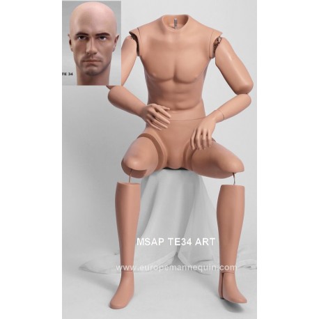 Sitting Articulated Male MSAP TE34 ART Removable head
