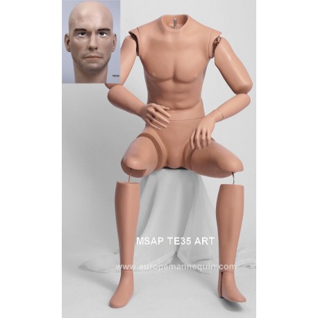 Sitting Articulated Male MSAP TE37 ART Removable head