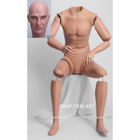 Sitting Articulated Male MSAP TE43 ART Removable head
